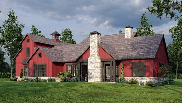 Barndominium, Country, Farmhouse, Prairie Style Plan with 2683 Sq. Ft., 3 Bedrooms, 4 Bathrooms, 2 Car Garage Picture 6