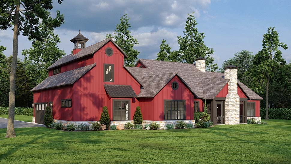 Barndominium, Country, Farmhouse, Prairie Style Plan with 2683 Sq. Ft., 3 Bedrooms, 4 Bathrooms, 2 Car Garage Picture 7