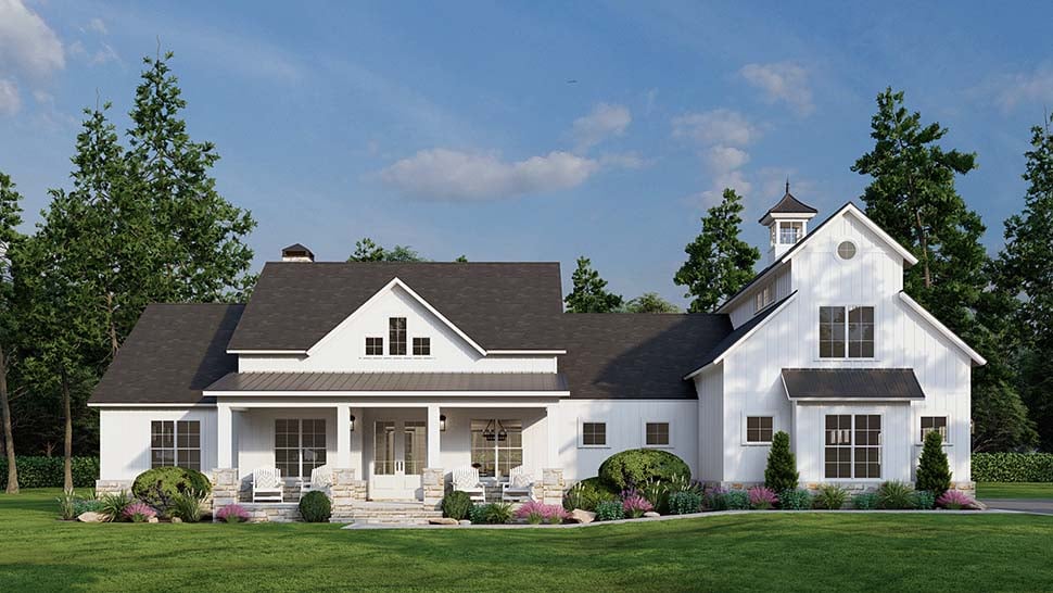 Barndominium, Country, Farmhouse, Prairie Style Plan with 2683 Sq. Ft., 3 Bedrooms, 4 Bathrooms, 2 Car Garage Picture 8