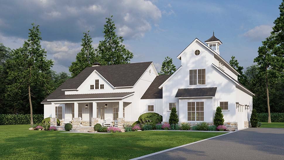 Barndominium, Country, Farmhouse, Prairie Style Plan with 2683 Sq. Ft., 3 Bedrooms, 4 Bathrooms, 2 Car Garage Picture 9