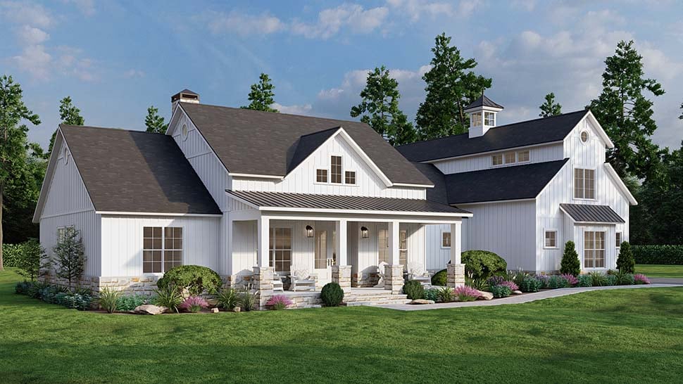 Barndominium, Country, Farmhouse, Prairie Style Plan with 2683 Sq. Ft., 3 Bedrooms, 4 Bathrooms, 2 Car Garage Picture 10