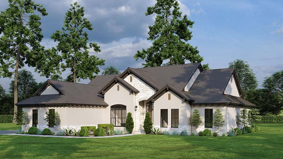 French Country, Mediterranean, Tuscan Plan with 2076 Sq. Ft., 4 Bedrooms, 3 Bathrooms, 3 Car Garage Picture 4