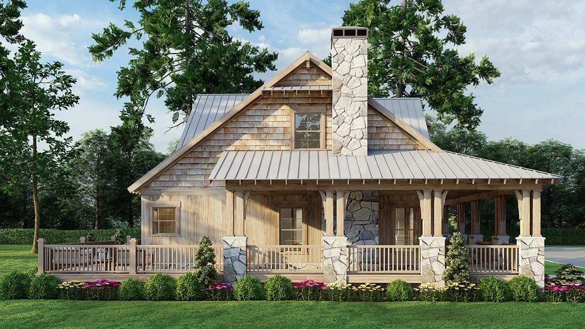 Cabin, Coastal, Cottage, Country, Southern Plan with 1660 Sq. Ft., 3 Bedrooms, 3 Bathrooms Picture 3
