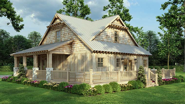Cabin, Coastal, Cottage, Country, Southern Plan with 1660 Sq. Ft., 3 Bedrooms, 3 Bathrooms Picture 6