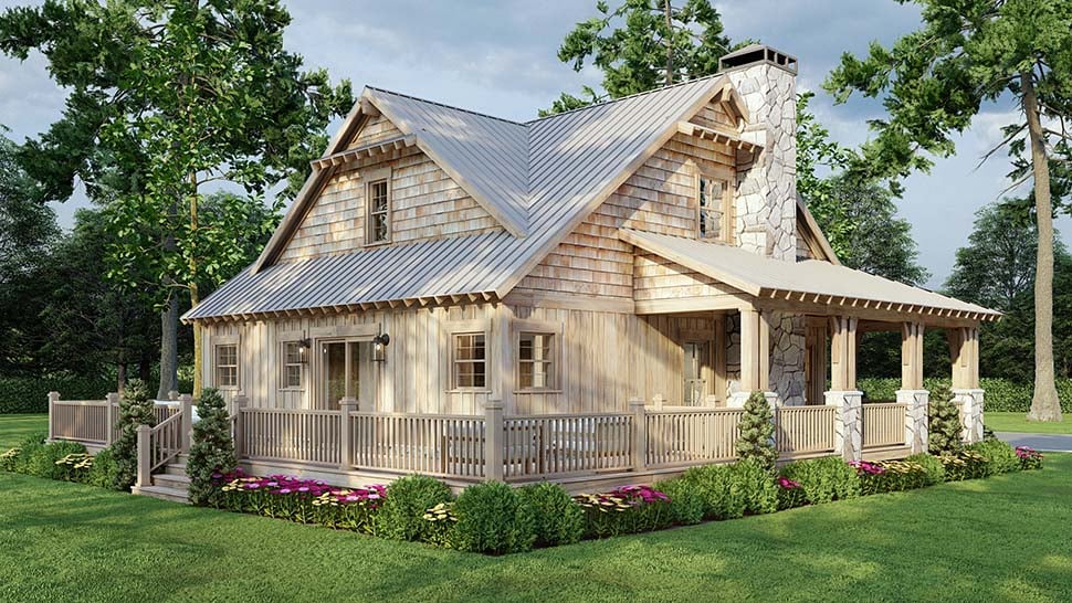 Cabin, Coastal, Cottage, Country, Southern Plan with 1660 Sq. Ft., 3 Bedrooms, 3 Bathrooms Picture 7