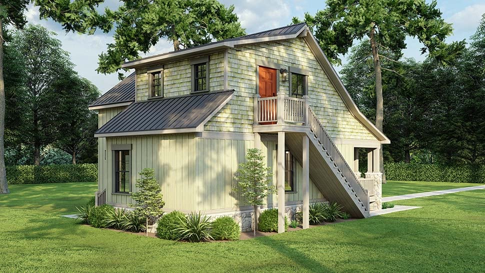 Coastal, Cottage, Country, Southern Plan with 1345 Sq. Ft., 2 Bedrooms, 2 Bathrooms Picture 7