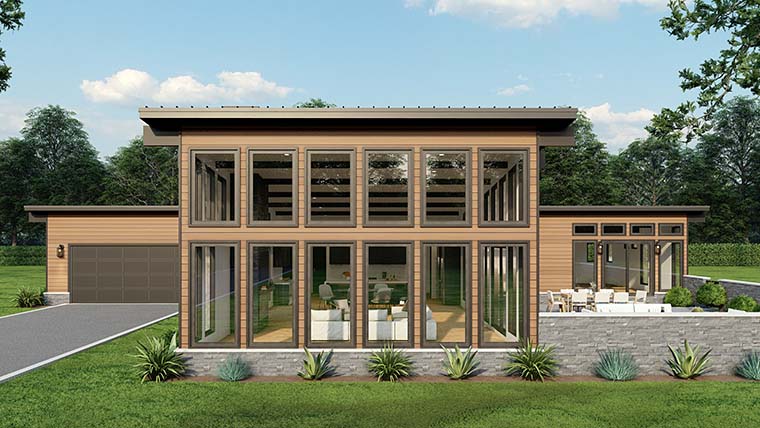 Coastal, Contemporary, Modern Plan with 2480 Sq. Ft., 3 Bedrooms, 3 Bathrooms, 2 Car Garage Picture 6