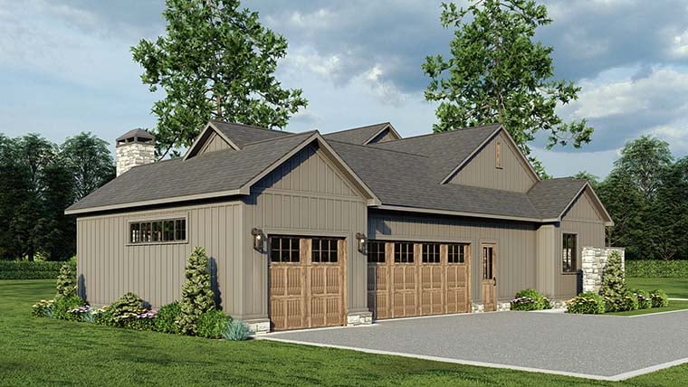 Barndominium, Country, Farmhouse, Traditional Plan with 2481 Sq. Ft., 3 Bedrooms, 4 Bathrooms, 3 Car Garage Picture 6