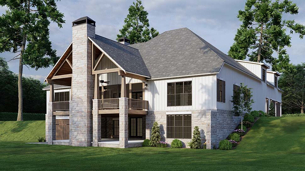 Craftsman, New American Style, Traditional Plan with 3106 Sq. Ft., 3 Bedrooms, 4 Bathrooms, 2 Car Garage Picture 7