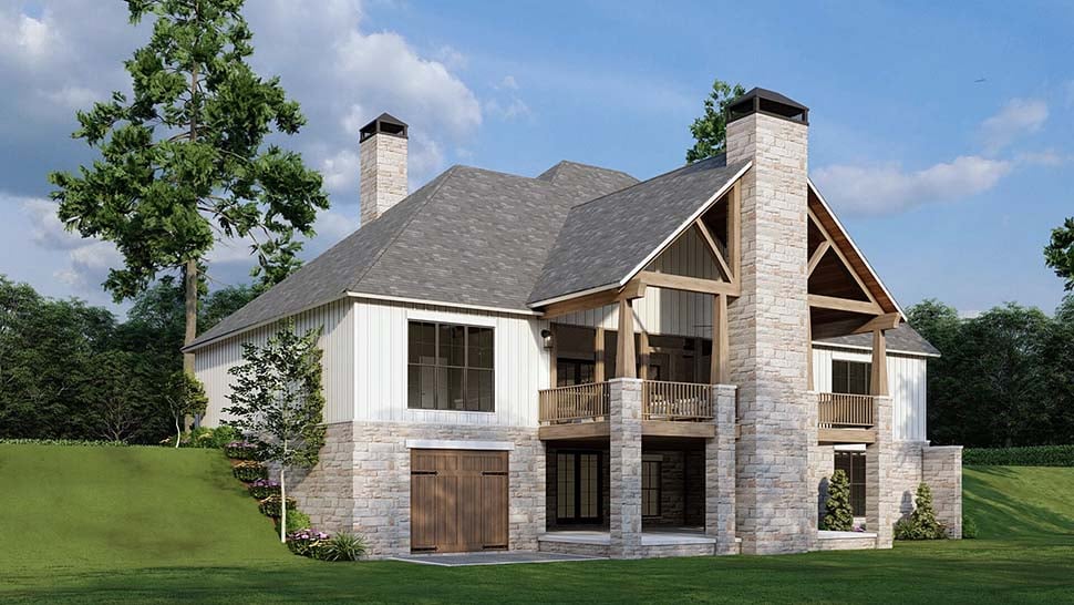 Craftsman, New American Style, Traditional Plan with 3106 Sq. Ft., 3 Bedrooms, 4 Bathrooms, 2 Car Garage Picture 8