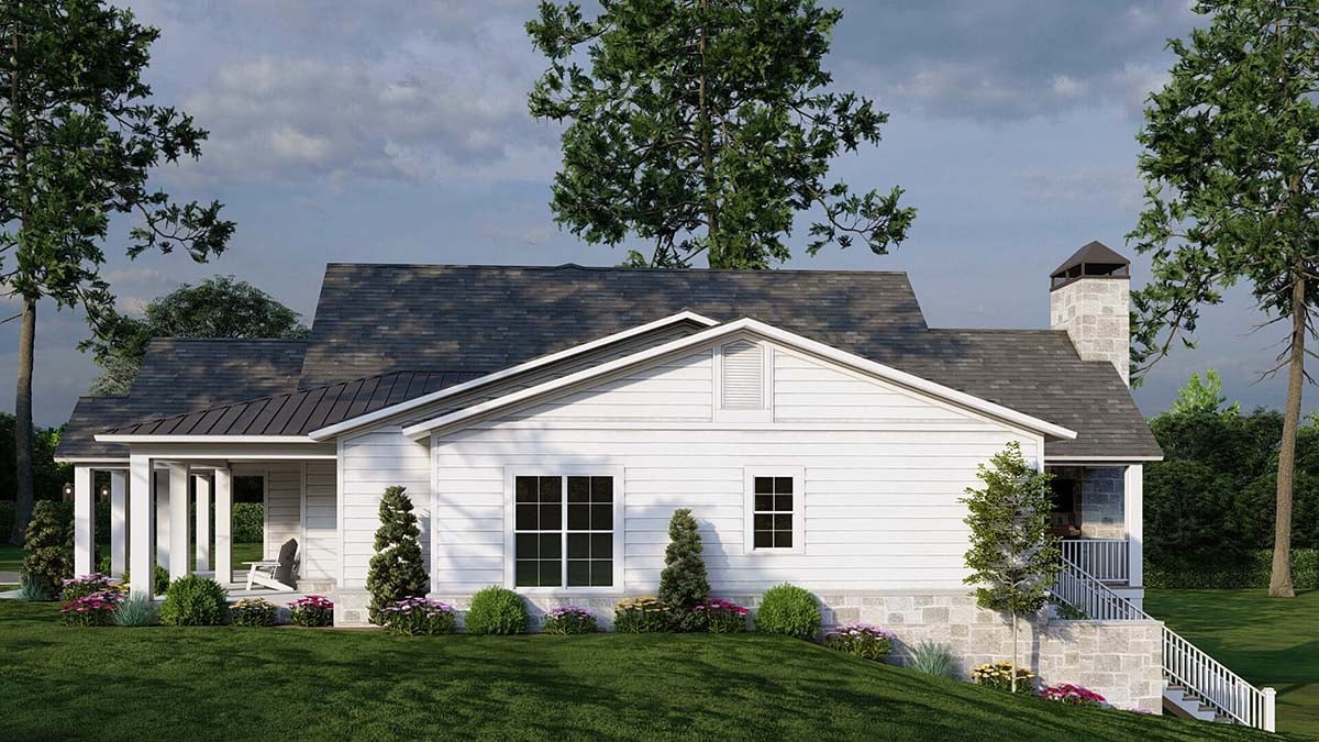 Farmhouse Plan with 2552 Sq. Ft., 4 Bedrooms, 3 Bathrooms, 2 Car Garage Picture 2