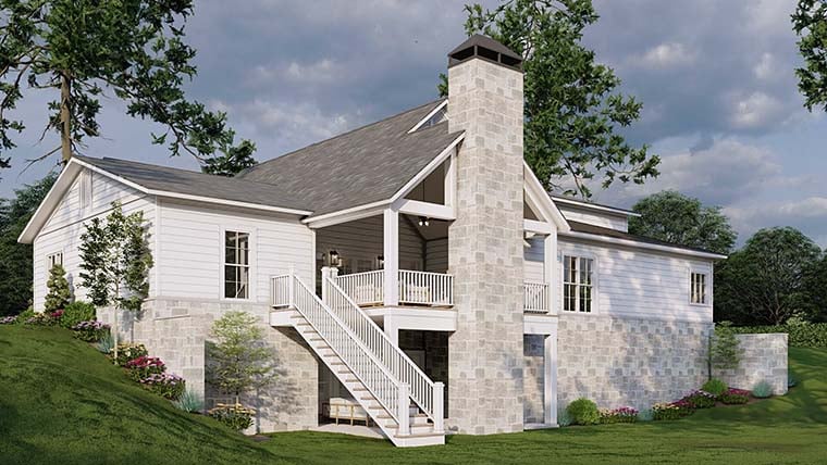 Farmhouse Plan with 2552 Sq. Ft., 4 Bedrooms, 3 Bathrooms, 2 Car Garage Picture 6