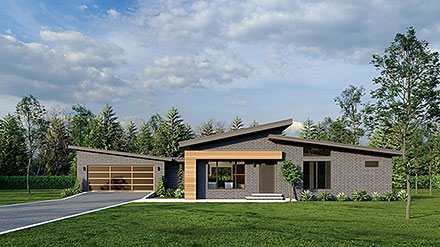 Contemporary Modern Elevation of Plan 82770