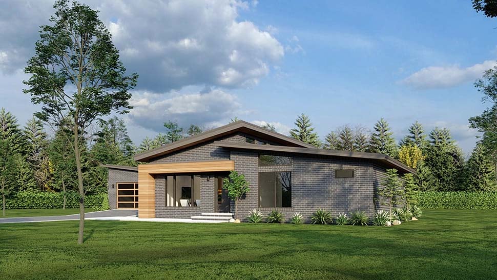 Contemporary, Modern Plan with 1659 Sq. Ft., 3 Bedrooms, 2 Bathrooms, 2 Car Garage Picture 5