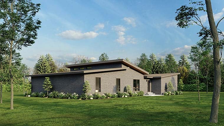 Contemporary, Modern Plan with 1659 Sq. Ft., 3 Bedrooms, 2 Bathrooms, 2 Car Garage Picture 6