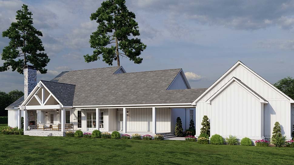 Barndominium, Country, Farmhouse Plan with 2663 Sq. Ft., 4 Bedrooms, 3 Bathrooms, 2 Car Garage Picture 9