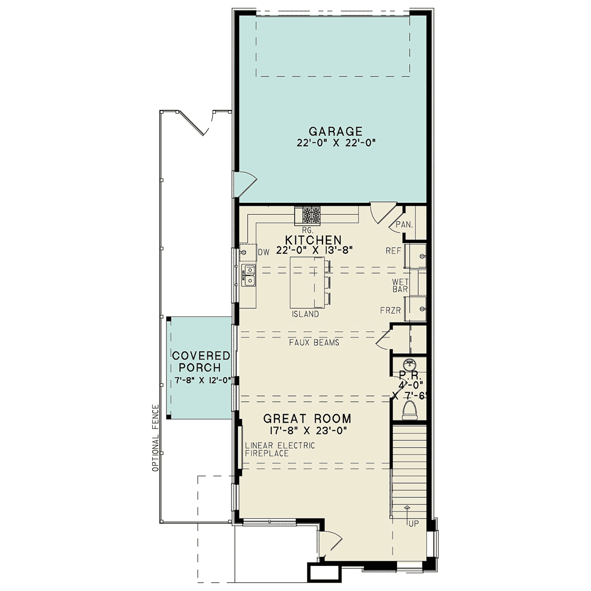 Contemporary Modern Level One of Plan 82774