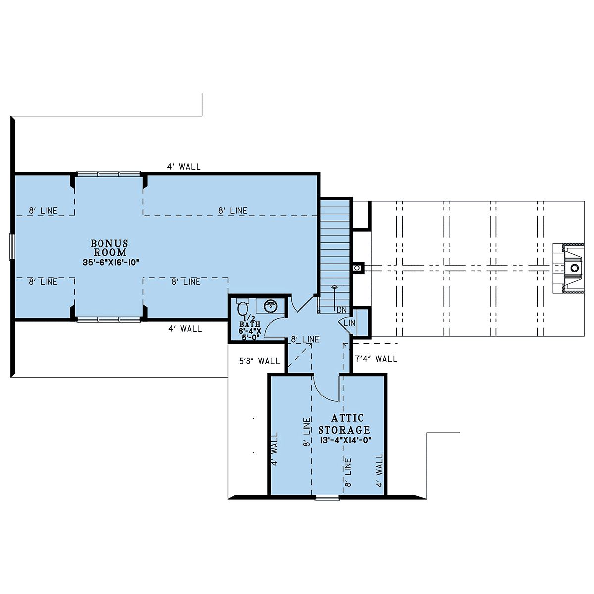 Country Farmhouse Level Two of Plan 82776