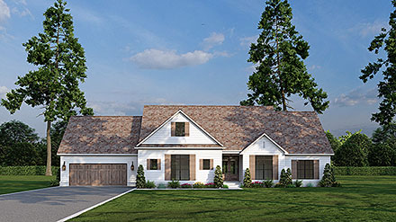 Country Farmhouse Elevation of Plan 82776