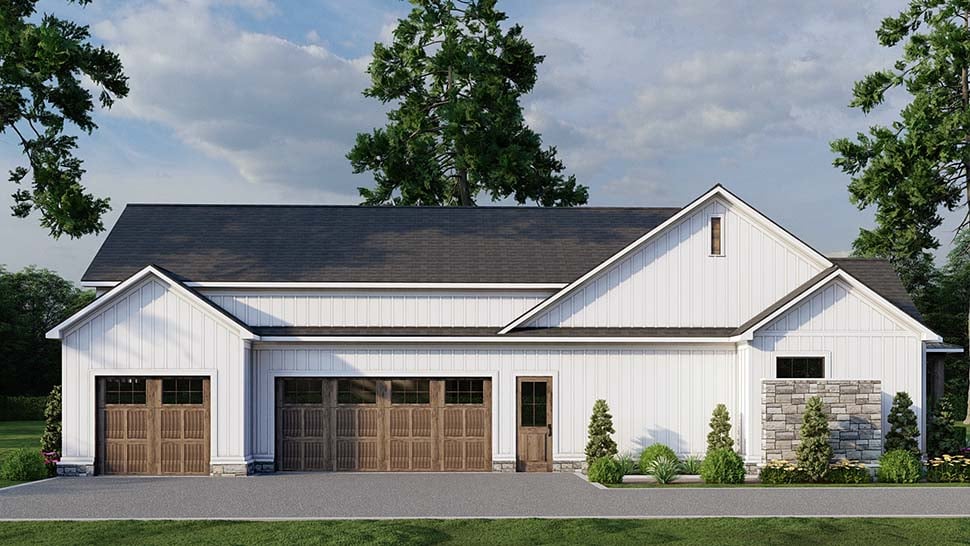 Craftsman, Farmhouse, Traditional Plan with 2564 Sq. Ft., 3 Bedrooms, 3 Bathrooms, 3 Car Garage Picture 14
