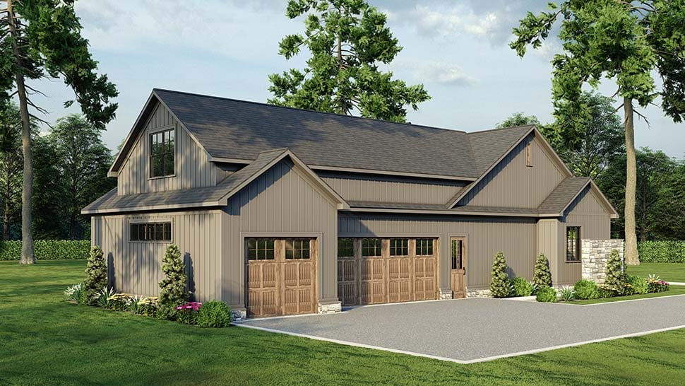 Craftsman, Farmhouse, Traditional Plan with 2564 Sq. Ft., 3 Bedrooms, 3 Bathrooms, 3 Car Garage Picture 8
