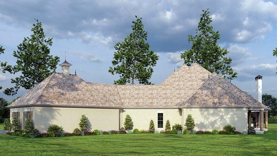 European, French Country, Traditional Plan with 4808 Sq. Ft., 4 Bedrooms, 4 Bathrooms, 3 Car Garage Picture 7