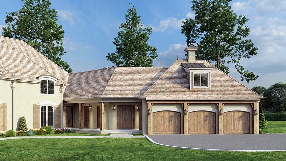 European, French Country, Traditional Plan with 4808 Sq. Ft., 4 Bedrooms, 4 Bathrooms, 3 Car Garage Picture 10