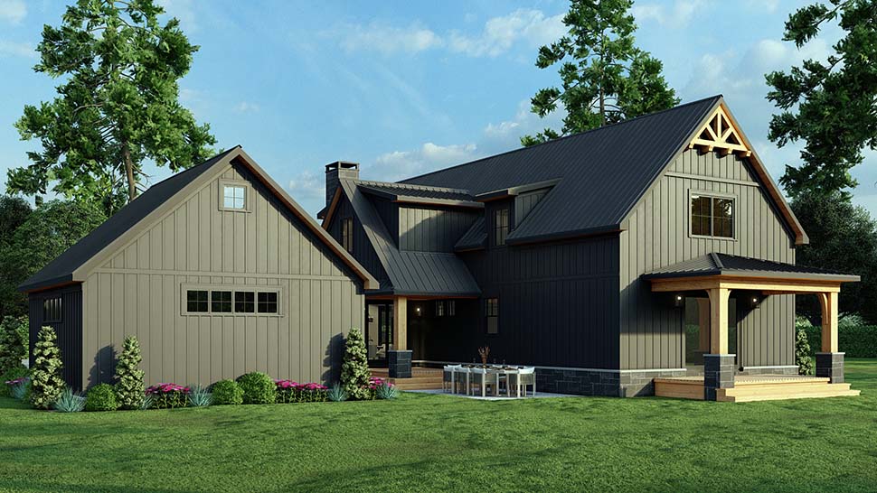 Coastal, Country, Craftsman, Farmhouse Plan with 3033 Sq. Ft., 4 Bedrooms, 4 Bathrooms, 2 Car Garage Picture 8