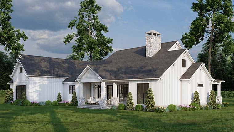 Country, Farmhouse, New American Style Plan with 2610 Sq. Ft., 3 Bedrooms, 3 Bathrooms, 3 Car Garage Picture 6