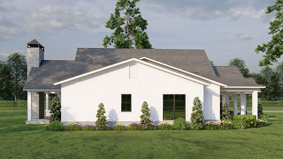 Barndominium, Country, Craftsman, Farmhouse Plan with 2631 Sq. Ft., 4 Bedrooms, 3 Bathrooms, 4 Car Garage Picture 22