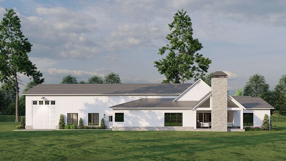 Barndominium, Country, Craftsman, Farmhouse Plan with 2631 Sq. Ft., 4 Bedrooms, 3 Bathrooms, 4 Car Garage Picture 24