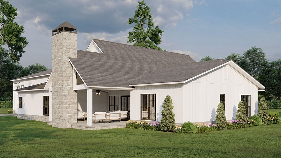 Barndominium, Country, Craftsman, Farmhouse Plan with 2631 Sq. Ft., 4 Bedrooms, 3 Bathrooms, 4 Car Garage Picture 26
