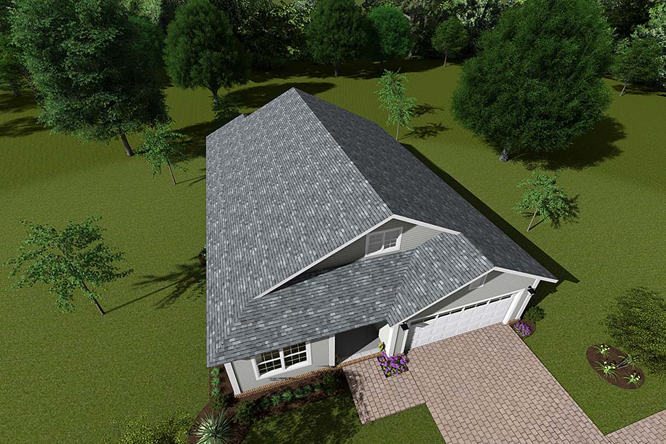 Cottage, Craftsman, Traditional Plan with 1483 Sq. Ft., 3 Bedrooms, 3 Bathrooms, 2 Car Garage Picture 4