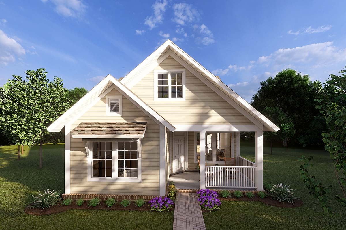 Cottage, Craftsman, Traditional Plan with 1772 Sq. Ft., 3 Bedrooms, 2 Bathrooms Elevation