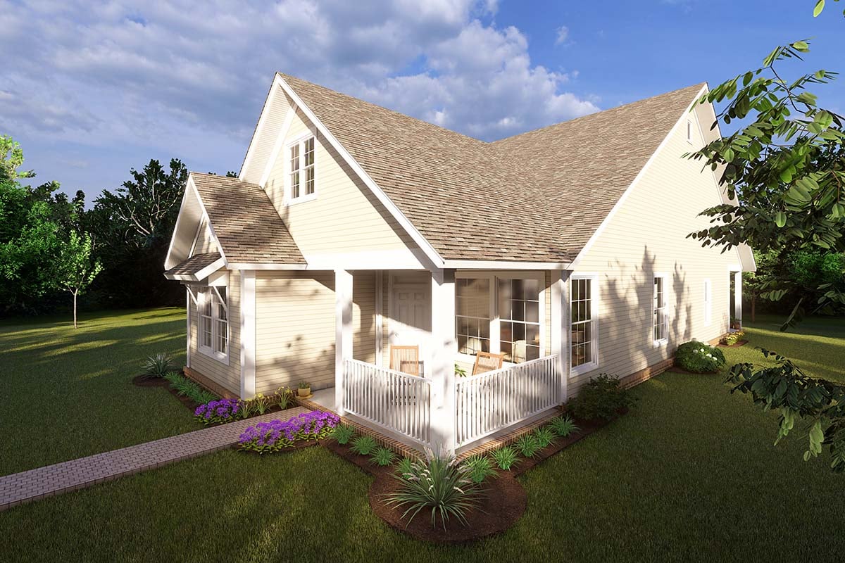 Cottage, Craftsman, Traditional Plan with 1772 Sq. Ft., 3 Bedrooms, 2 Bathrooms Picture 2