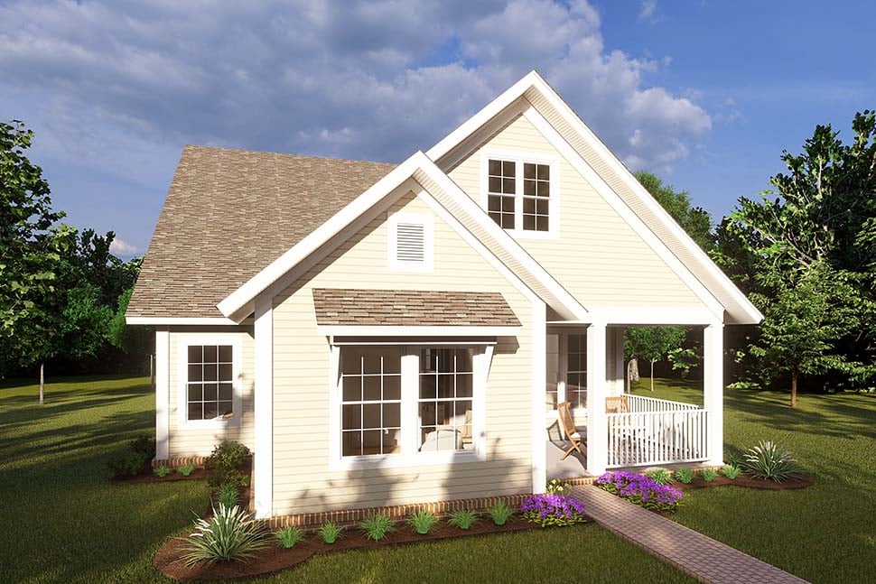 Cottage, Craftsman, Traditional Plan with 1772 Sq. Ft., 3 Bedrooms, 2 Bathrooms Picture 4