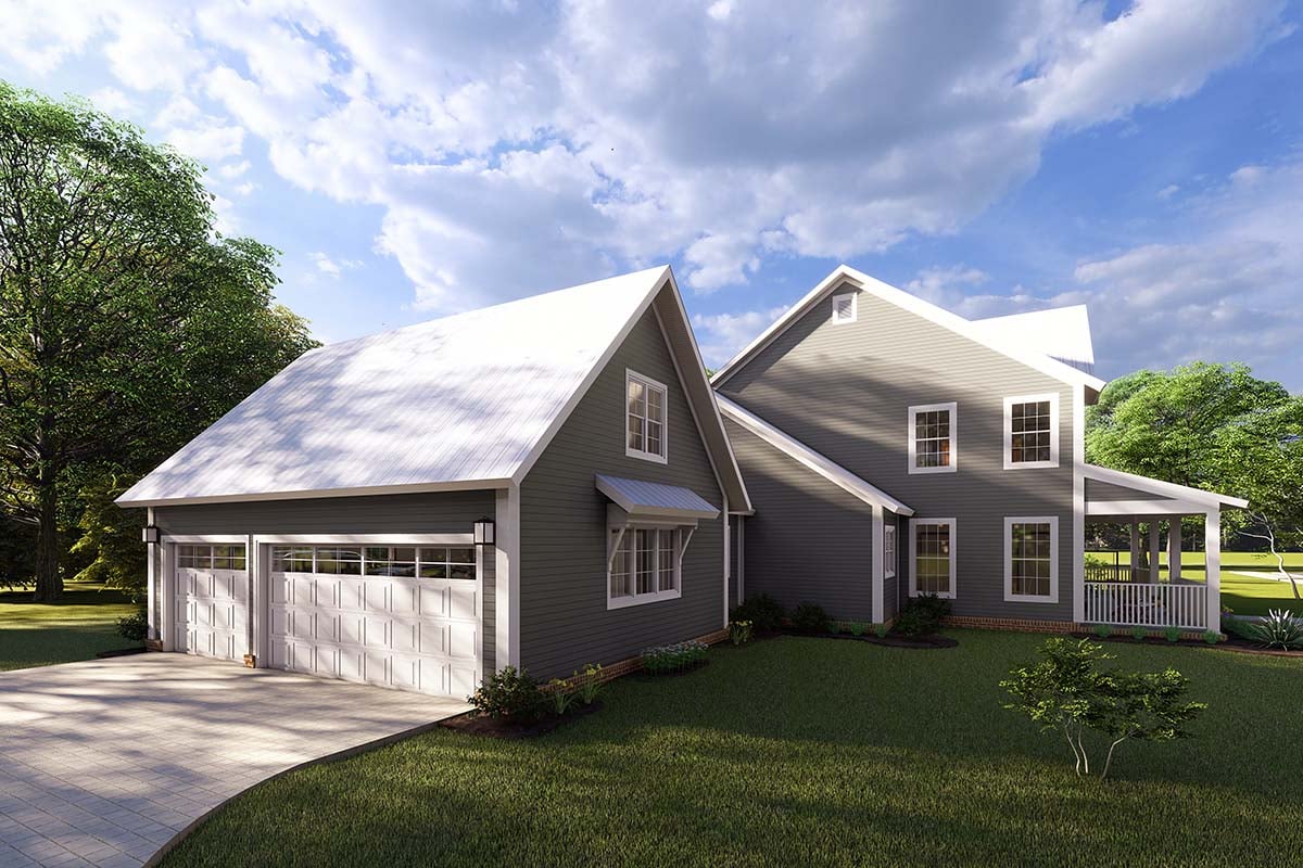 Country, Farmhouse Plan with 2398 Sq. Ft., 4 Bedrooms, 4 Bathrooms, 3 Car Garage Picture 3