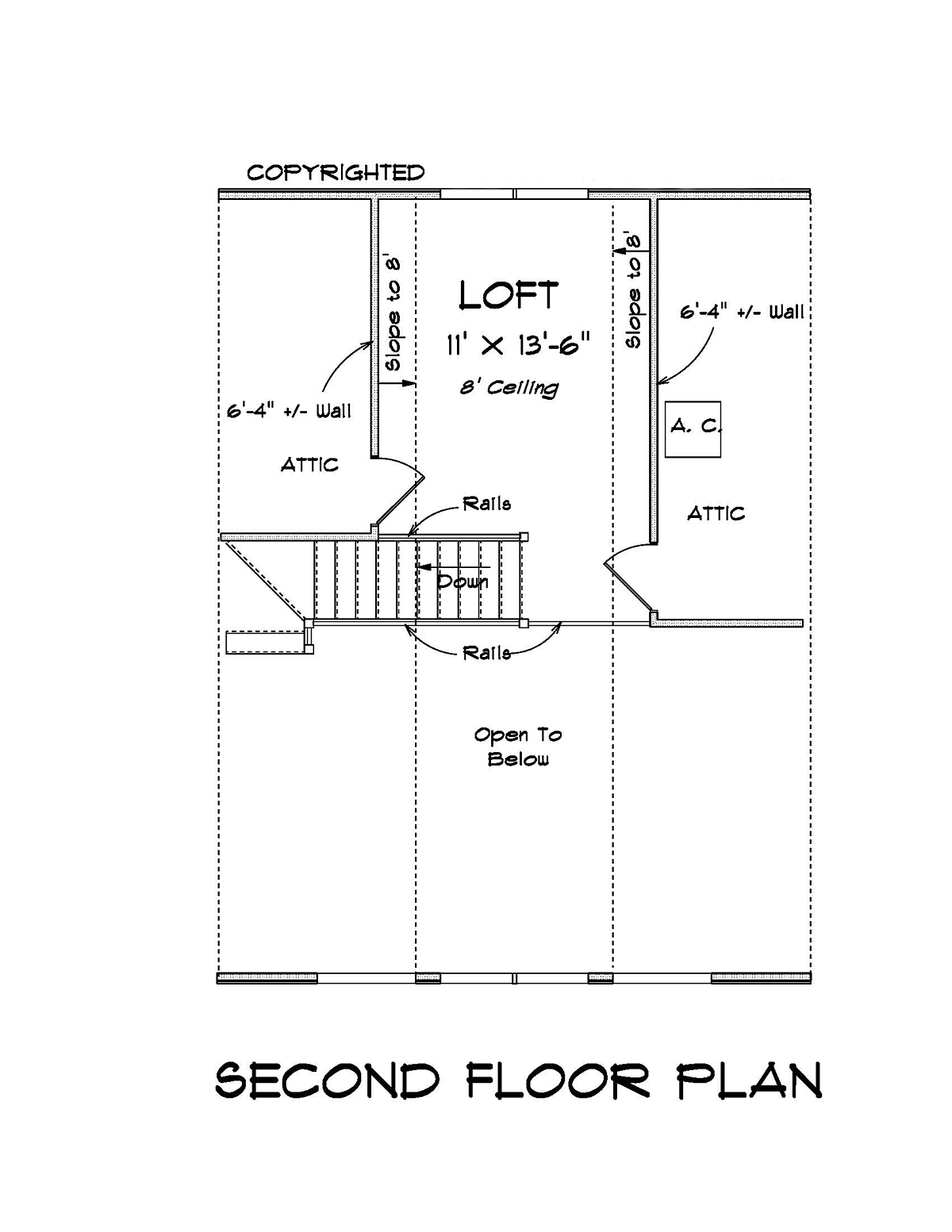 Cabin Cottage Level Two of Plan 82809