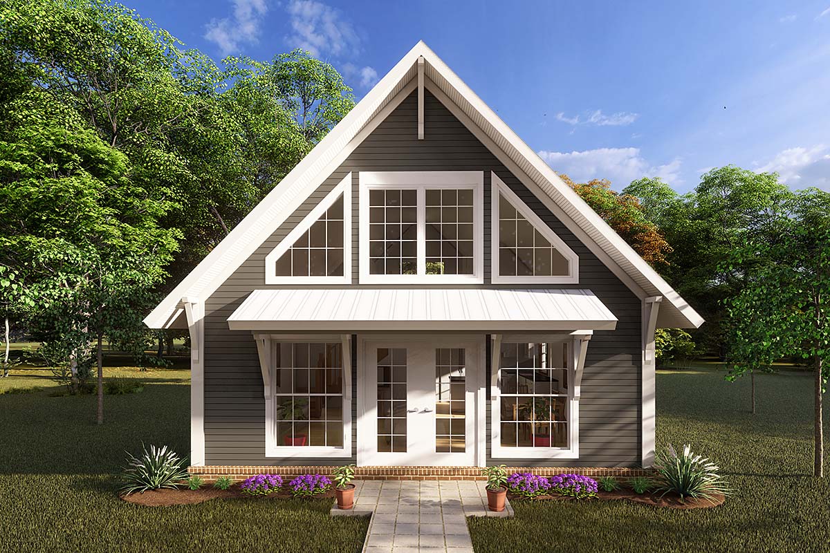 Cabin, Cottage Plan with 949 Sq. Ft., 1 Bedrooms, 1 Bathrooms Elevation