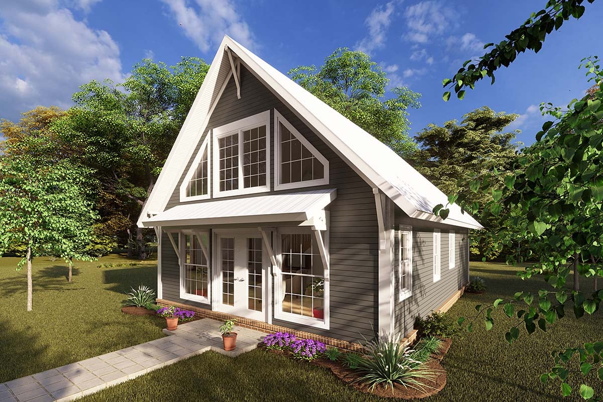 Cabin, Cottage Plan with 949 Sq. Ft., 1 Bedrooms, 1 Bathrooms Picture 2