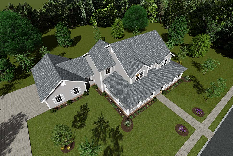 Craftsman, Farmhouse, Traditional Plan with 3266 Sq. Ft., 4 Bedrooms, 4 Bathrooms, 3 Car Garage Picture 4