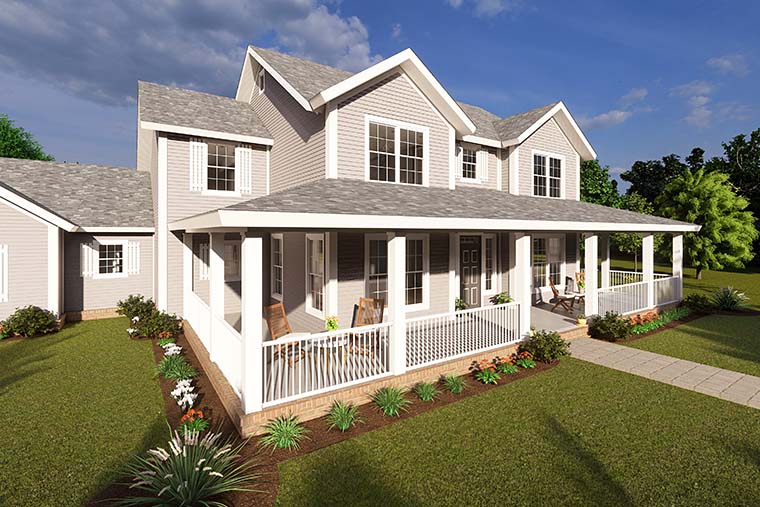 Craftsman, Farmhouse, Traditional Plan with 3266 Sq. Ft., 4 Bedrooms, 4 Bathrooms, 3 Car Garage Picture 6