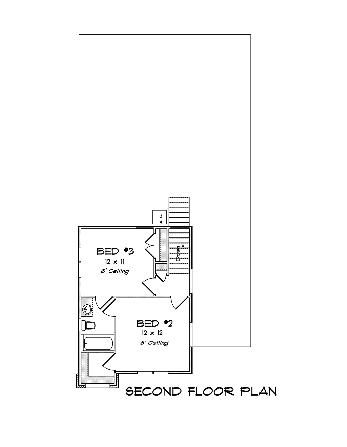 Contemporary Modern Level Two of Plan 82812