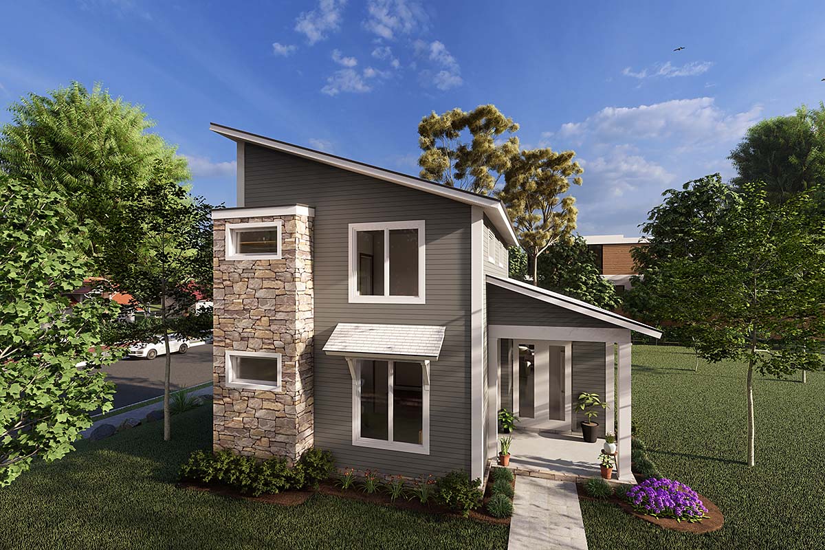 Contemporary, Modern Plan with 1780 Sq. Ft., 3 Bedrooms, 3 Bathrooms Elevation