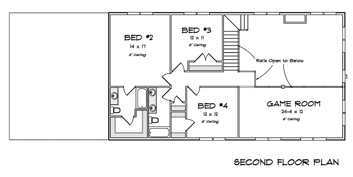 Barndominium Farmhouse Level Two of Plan 82813