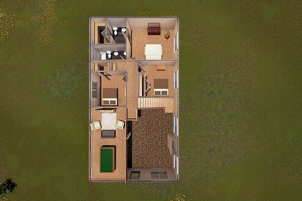 Barndominium, Farmhouse Plan with 2761 Sq. Ft., 4 Bedrooms, 4 Bathrooms, 3 Car Garage Picture 10