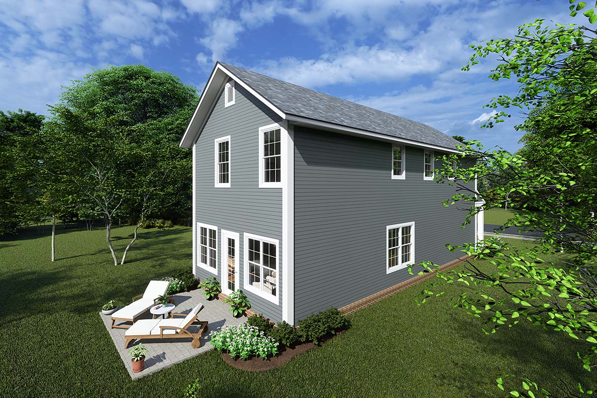 Cottage, Country, Traditional Plan with 1567 Sq. Ft., 3 Bedrooms, 3 Bathrooms, 1 Car Garage Picture 3