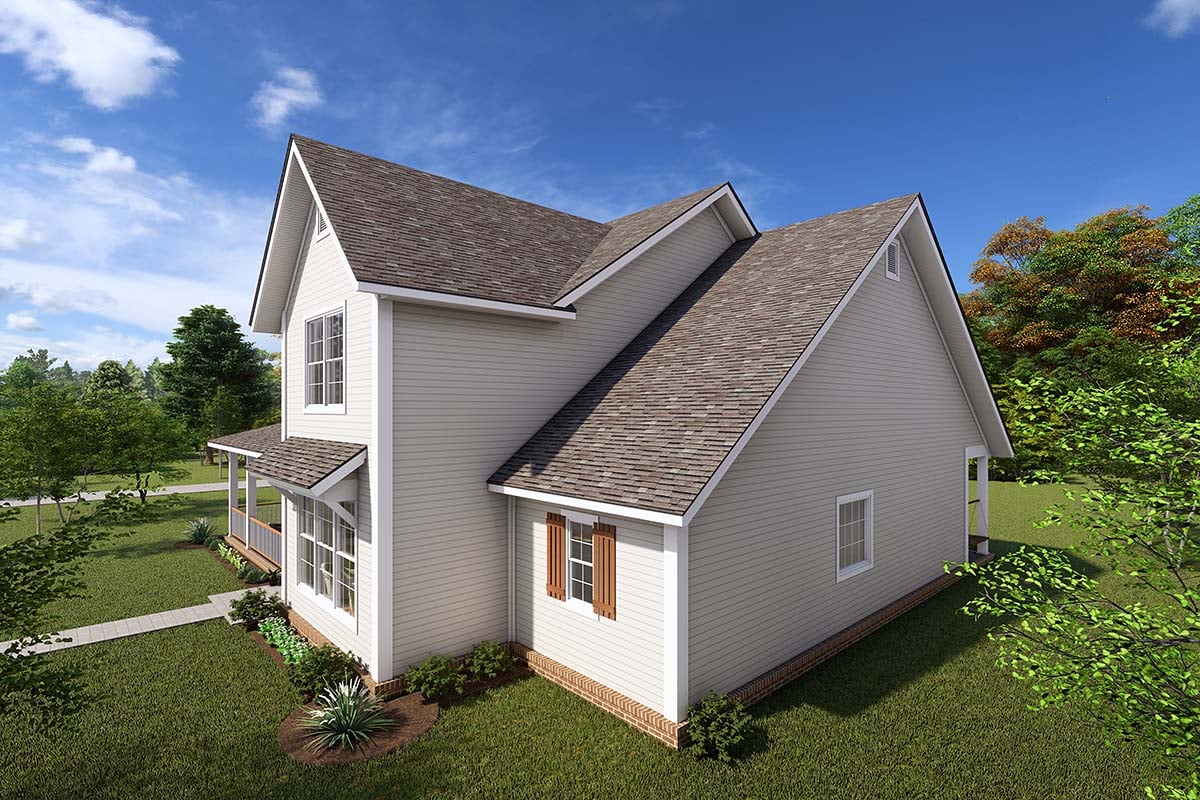Country, Farmhouse Plan with 2530 Sq. Ft., 3 Bedrooms, 4 Bathrooms, 3 Car Garage Picture 2