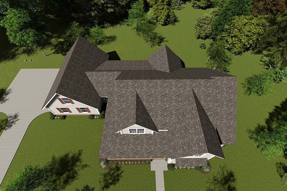 Country, Farmhouse Plan with 2530 Sq. Ft., 3 Bedrooms, 4 Bathrooms, 3 Car Garage Picture 5
