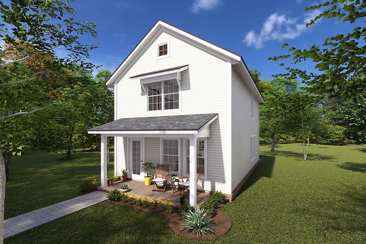 Cottage, Country Plan with 1280 Sq. Ft., 3 Bedrooms, 3 Bathrooms Picture 2